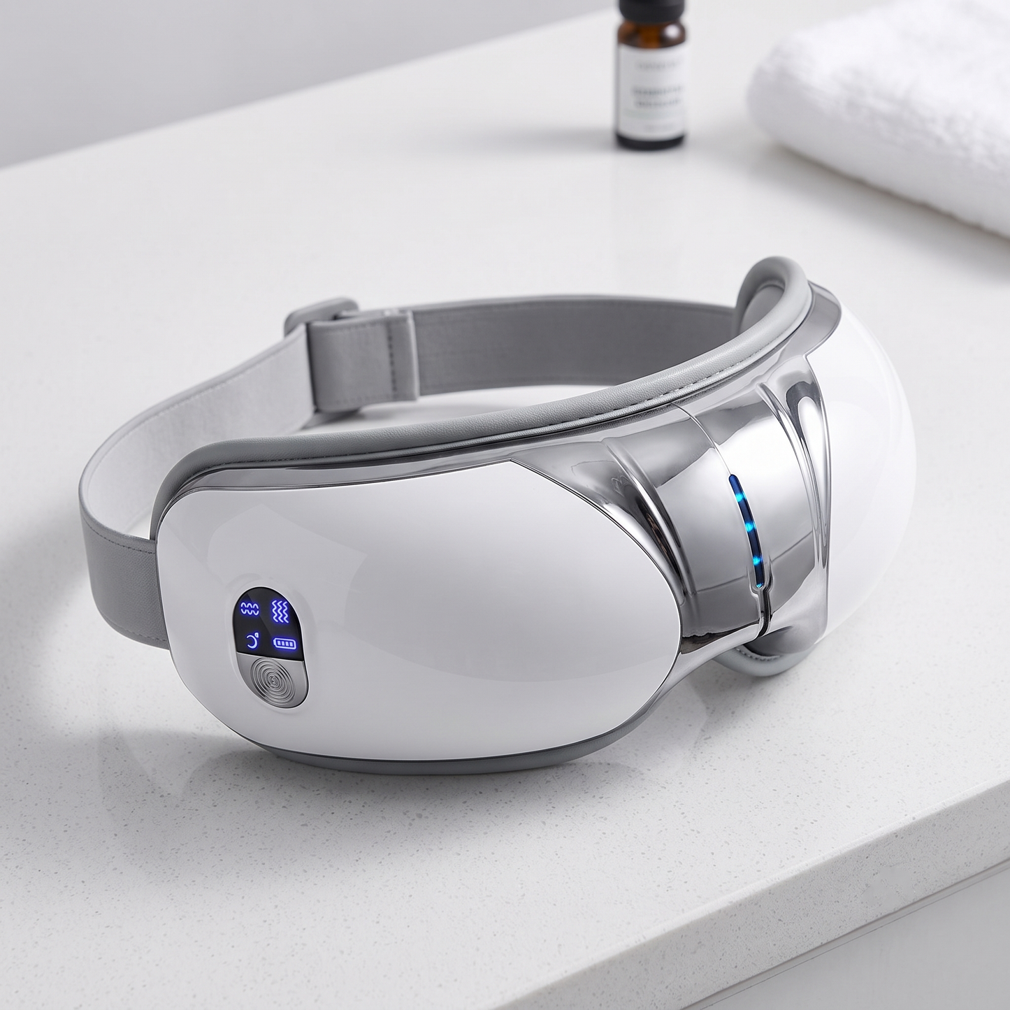 Smart Air-Compression Eye Massager with 42°C Soothing Heat & Bluetooth