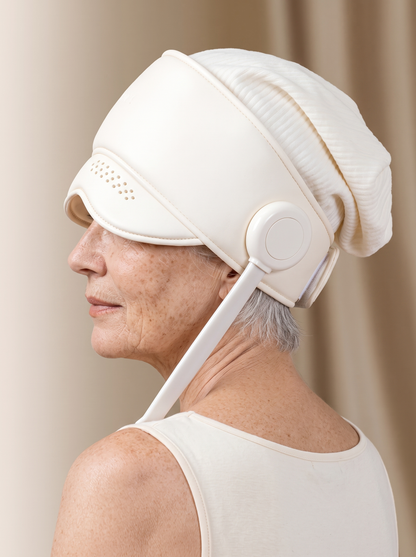 4D Smart Head & Eye Massager Helmet with Compression & Heat