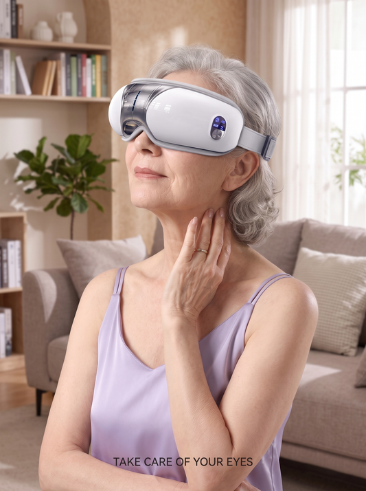 Smart Air-Compression Eye Massager with 42°C Soothing Heat & Bluetooth
