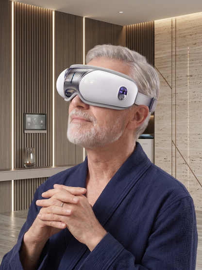 Smart Air-Compression Eye Massager with 42°C Soothing Heat & Bluetooth