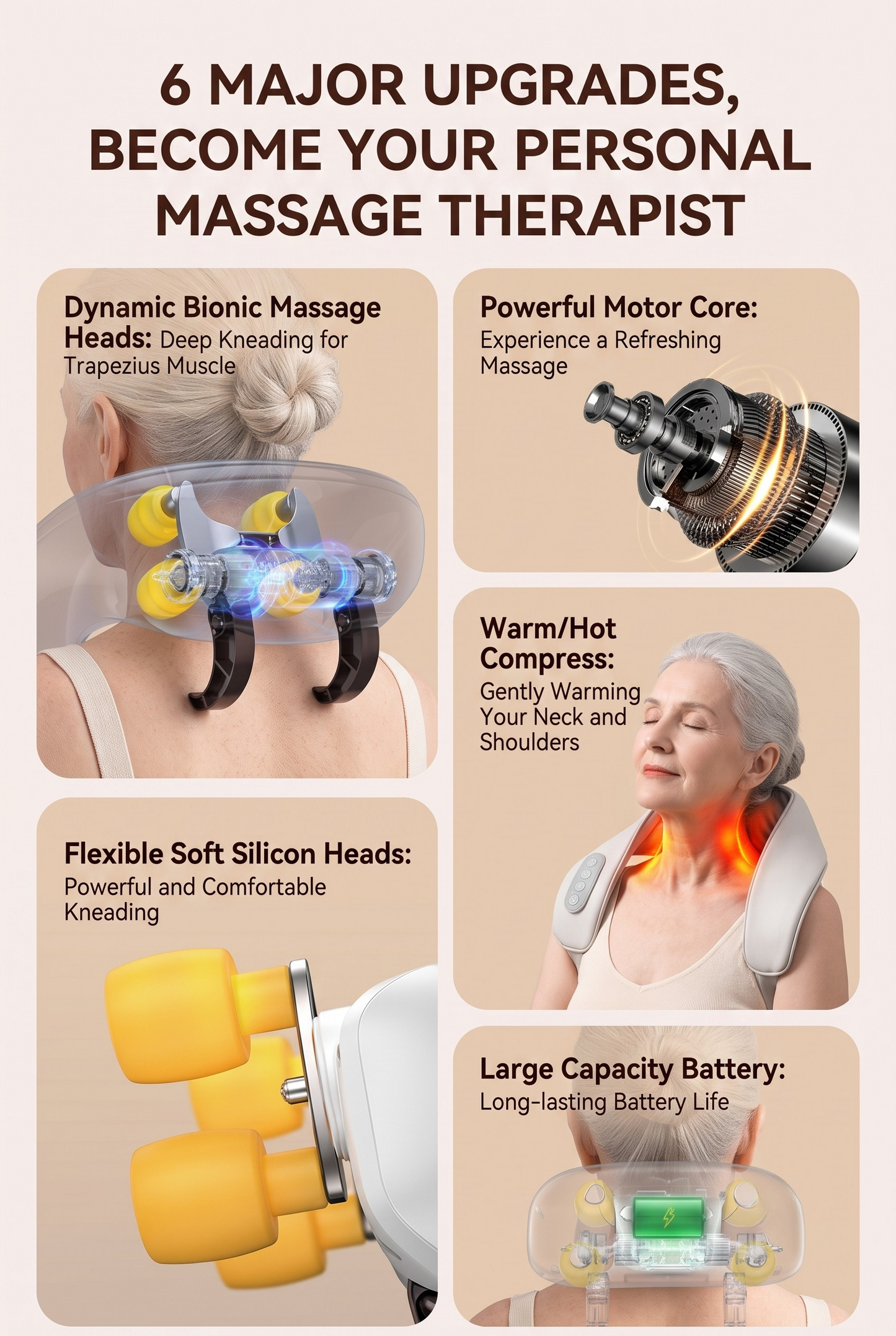 Ergonomic Upper Back & Tension Relief Massager